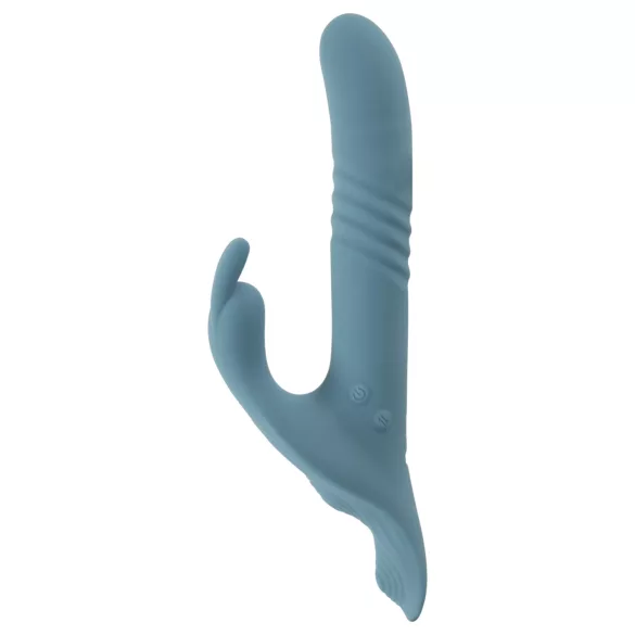 You2Toys - 3‑piece strap-on rabbit thrusting vibrator with remote control (blue)