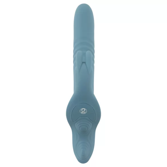 You2Toys - 3‑piece strap-on rabbit thrusting vibrator with remote control (blue)