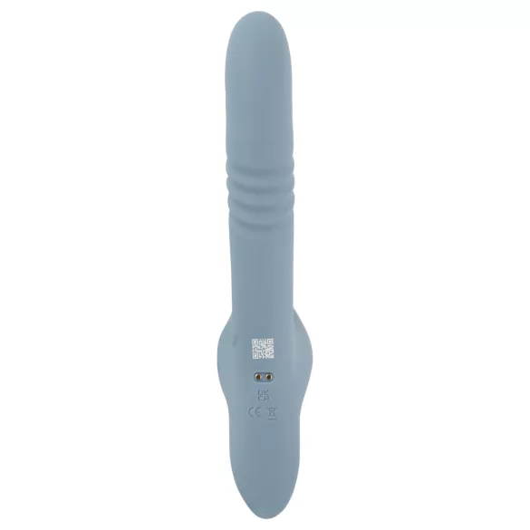 You2Toys - 3‑piece strap-on rabbit thrusting vibrator with remote control (blue)