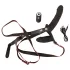 You2Toys - remote-controlled double strap-on vibrator (black)