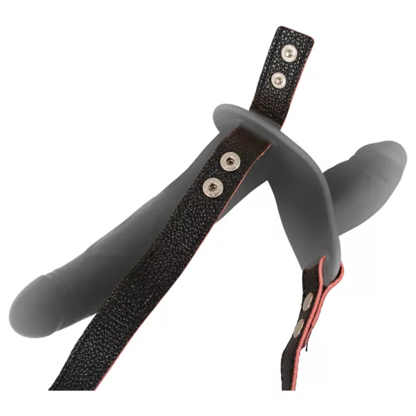 You2Toys - remote-controlled double strap-on vibrator (black)