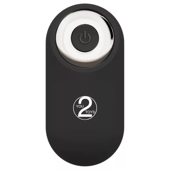 You2Toys - remote-controlled double strap-on vibrator (black)