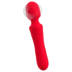 Sweet Smile - rechargeable, waterproof wand vibrator (red)