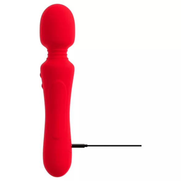 Sweet Smile - rechargeable, waterproof wand vibrator (red)