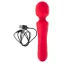 Sweet Smile - rechargeable, waterproof wand vibrator (red)