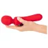 Sweet Smile - rechargeable, waterproof wand vibrator (red)
