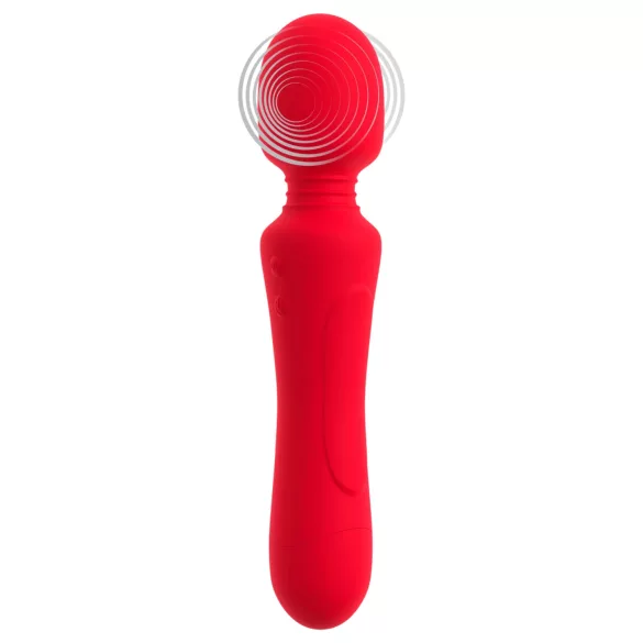 Sweet Smile - rechargeable, waterproof wand vibrator (red)