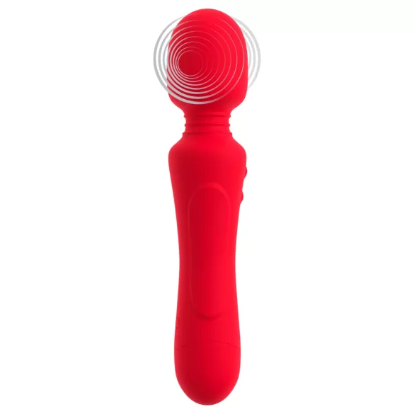 Sweet Smile - rechargeable, waterproof wand vibrator (red)