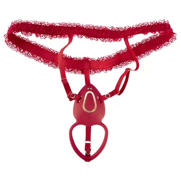 You2Toys - wearable vibrating clitoral stimulator (red)