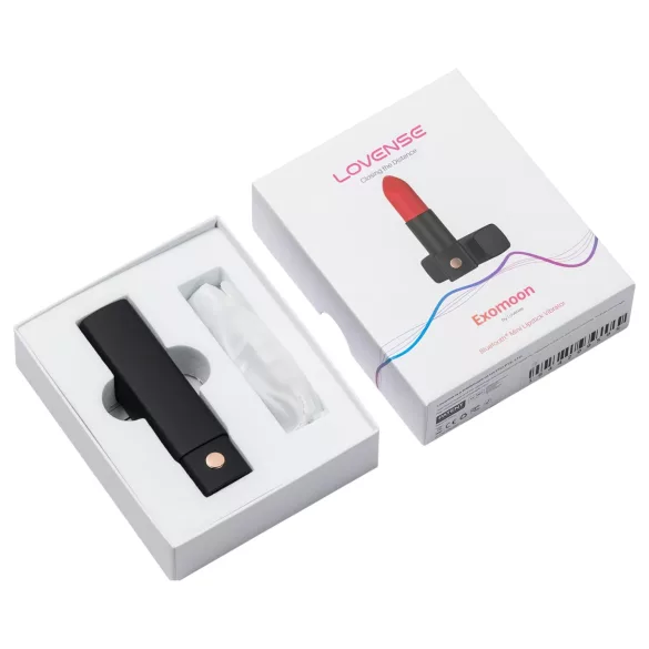 Lovense Exomoon - lipstick-shaped mini vibrator (black)