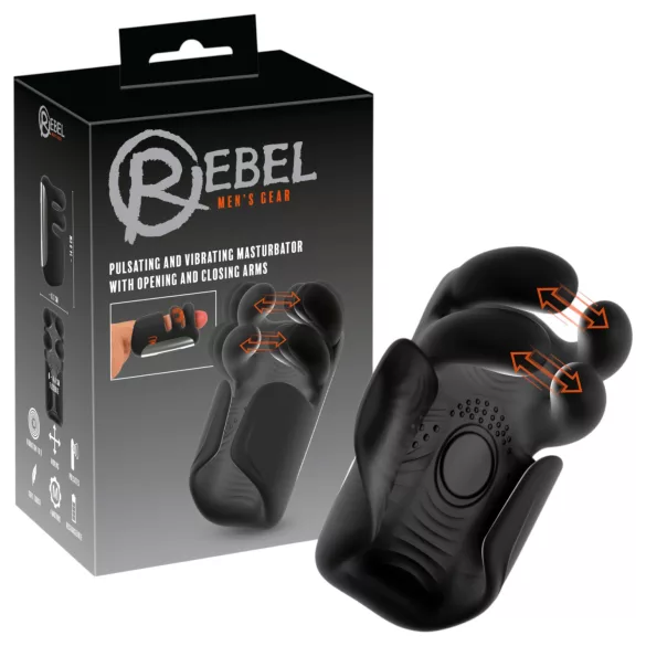 Rebel - pulsing, vibrating masturbator (black)
