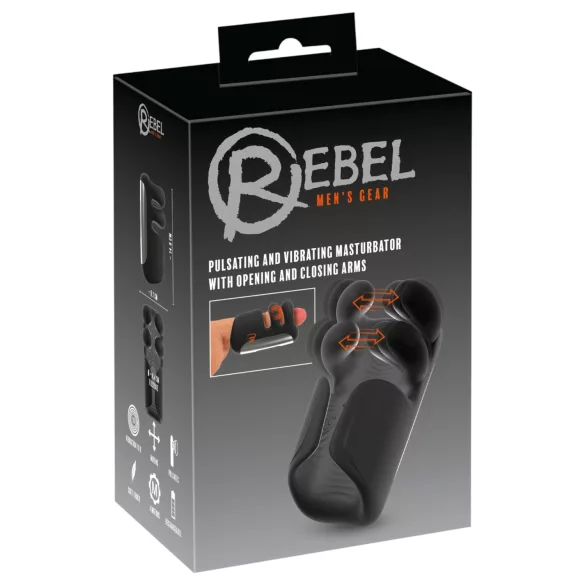 Rebel - pulsing, vibrating masturbator (black)