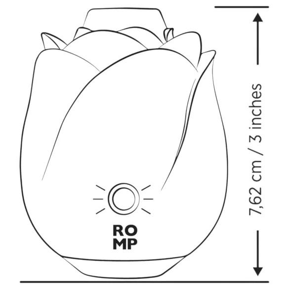 ROMP Rose Glow - air‑pulse clitoral stimulator (blue)