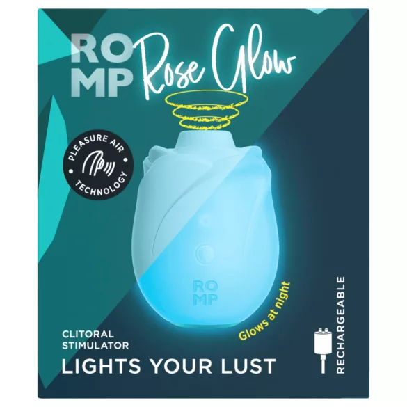 ROMP Rose Glow - air‑pulse clitoral stimulator (blue)
