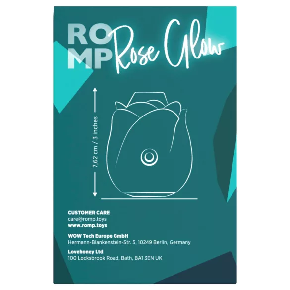 ROMP Rose Glow - air‑pulse clitoral stimulator (blue)