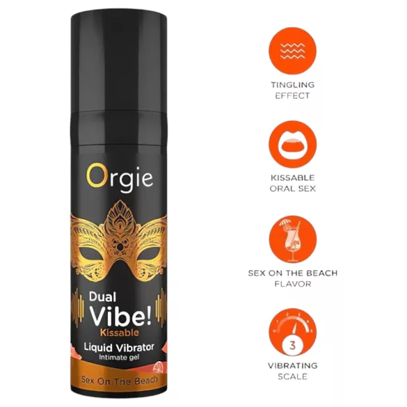 Orgie Dual Vibe - unisex liquid vibrator - Sex on the Beach (15 ml)