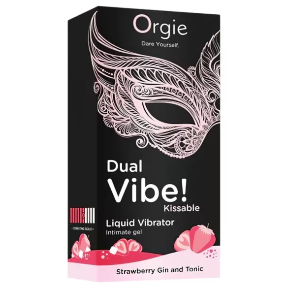 Orgie Dual Vibe - unisex liquid vibrator - Strawberry - Gin & Tonic (15 ml)