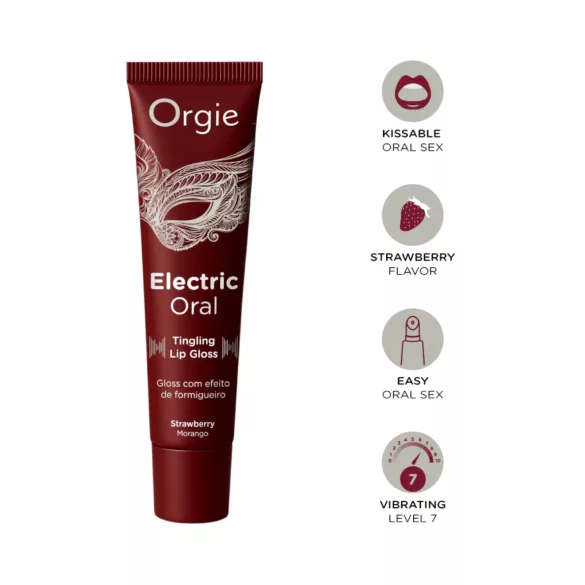 Orgie Electric Oral - tingling lip gloss - strawberry (10ml)