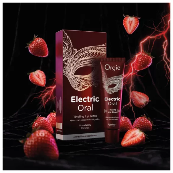 Orgie Electric Oral - tingling lip gloss - strawberry (10ml)