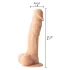 Willie City Luxe - realistic silicone dildo (flesh-coloured) - 23 cm