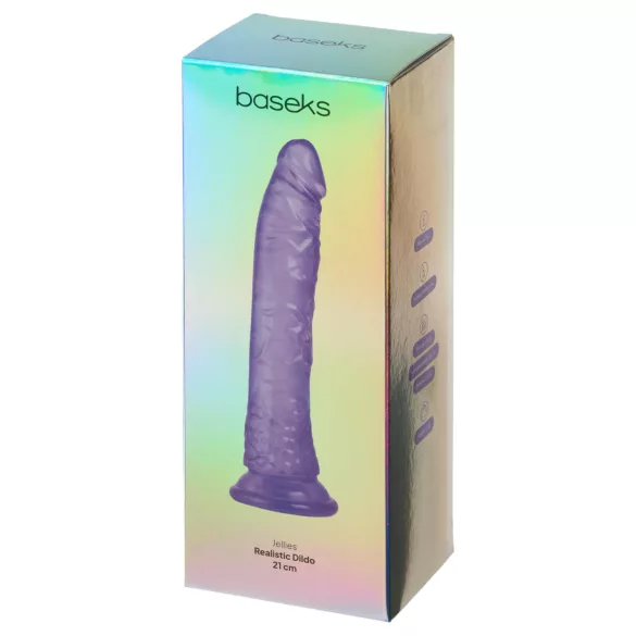 Baseks Jellies - purple jelly dildo with suction cup