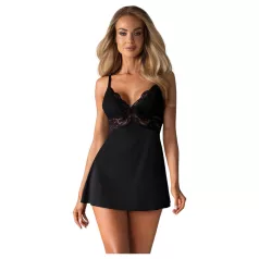 Obsessive - lace babydoll and thong (black)