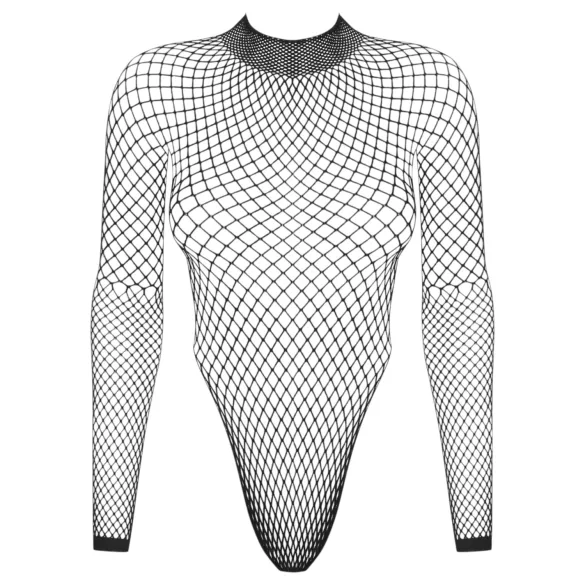 Obsessive - long-sleeved black fishnet bodysuit (S-L)
