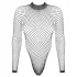 Obsessive - long-sleeved black fishnet bodysuit (S-L)