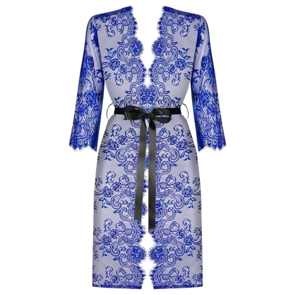 Obsessive Cobaltess - Lace Robe (Blue) - L/XL