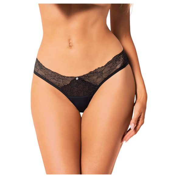Obsessive Bella Rou - Floral Lace Panty (Black) - M/L