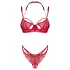 Obsessive Matildea - Lace Bra Set (Red) - L/XL