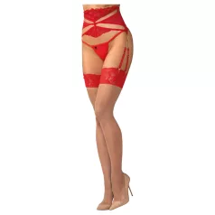 Obsessive Matildea - Lace Thigh-Highs (Red) - L/XL