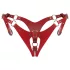 Obsessive Inferro - Open Adjustable Faux Leather Thong (Red)
