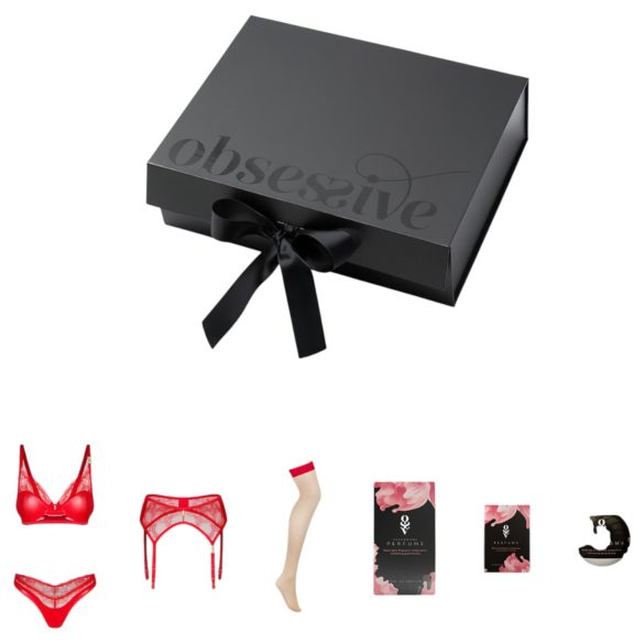 Obsessive Aloisa - Lingerie Gift Set - 6 Pieces (Red)