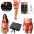 Obsessive Aloisa - Lingerie Gift Set - 6 Pieces (Red) - L/XL