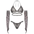 Obsessive Addia - leopard‑print fishnet set
