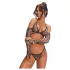 Obsessive Addia - leopard‑print fishnet set - L/XL