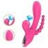 Erospace Sweet Play - G-spot vibrator with anal probe and suction (pink)