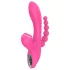 Erospace Sweet Play - G-spot vibrator with anal probe and suction (pink)