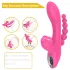 Erospace Sweet Play - G-spot vibrator with anal probe and suction (pink)