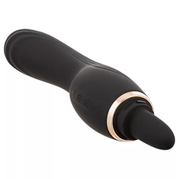 Sweet Play - 2‑in‑1 vibrator with clit‑licking tongue and suction (black)