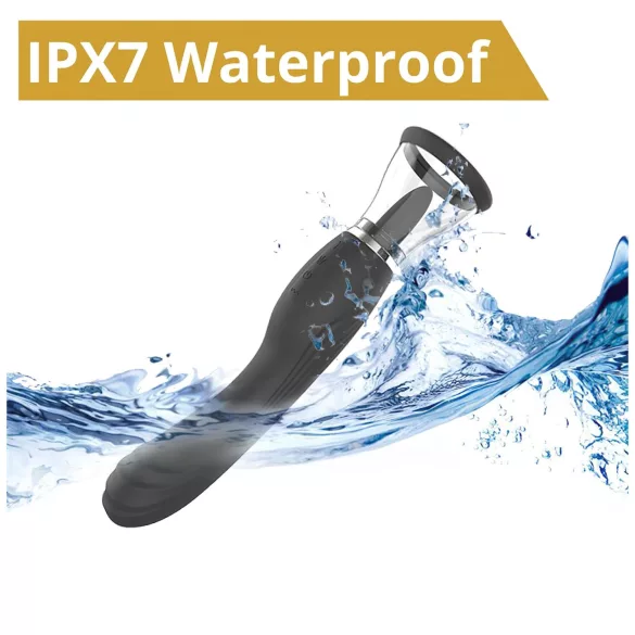 Sweet Play - 2‑in‑1 vibrator with clit‑licking tongue and suction (black)