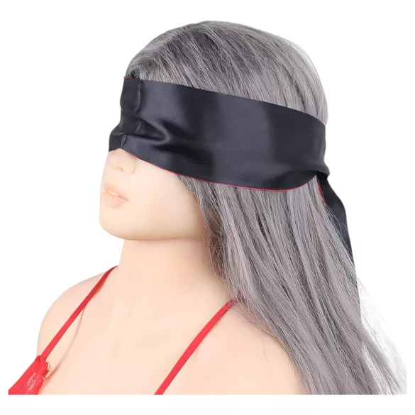 Wild Play - Satin Eye Mask (Black-Pink)