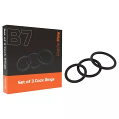 Men's Play - Black Penis Ring Set (3 Pack)