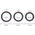 Men's Play - Thick Black Penis Ring Set (3 pcs)