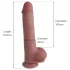 Natural Play - silicone dildo 24 cm (natural)