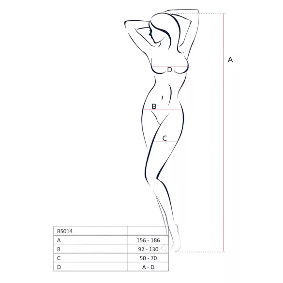 Passion BS014 - open white fishnet bodystocking with corset (S-L)