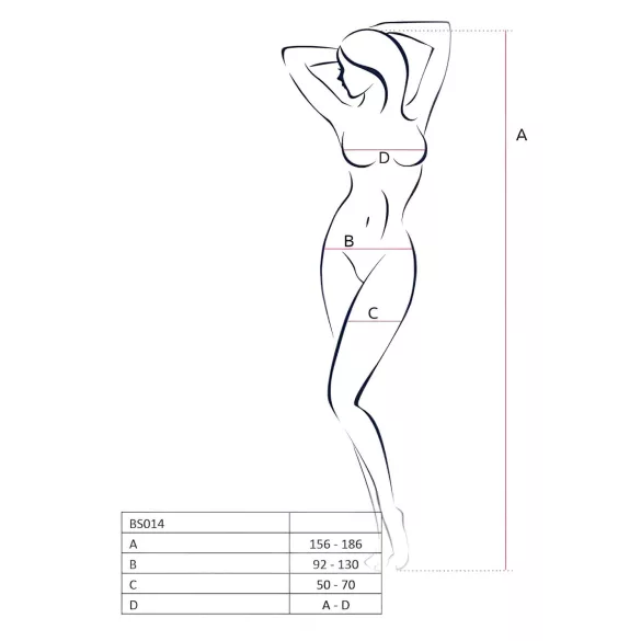 Passion BS014 - open white fishnet bodystocking with corset (S-L)