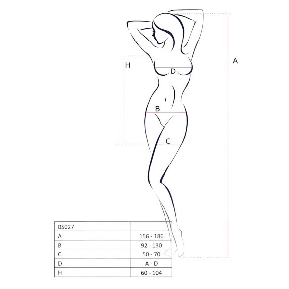 Passion BS027 - fishnet mini dress (white) - S-L