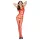 Passion BS032 - Red Fishnet Open-Back Bodysuit (S-L)